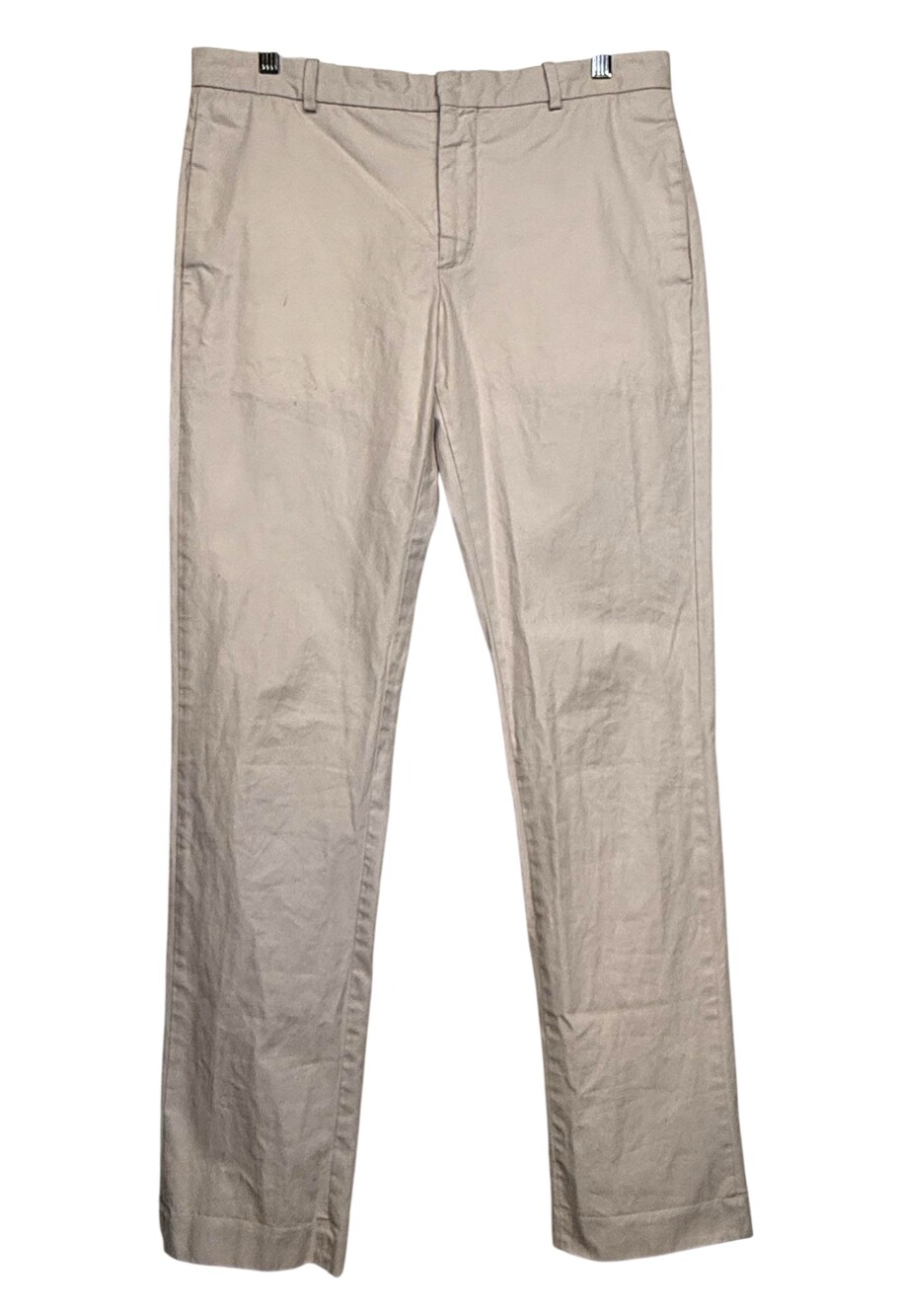 Sandro Women's Size 40 Beige 100% Cotton Chino Straight Leg Casual Office Wear